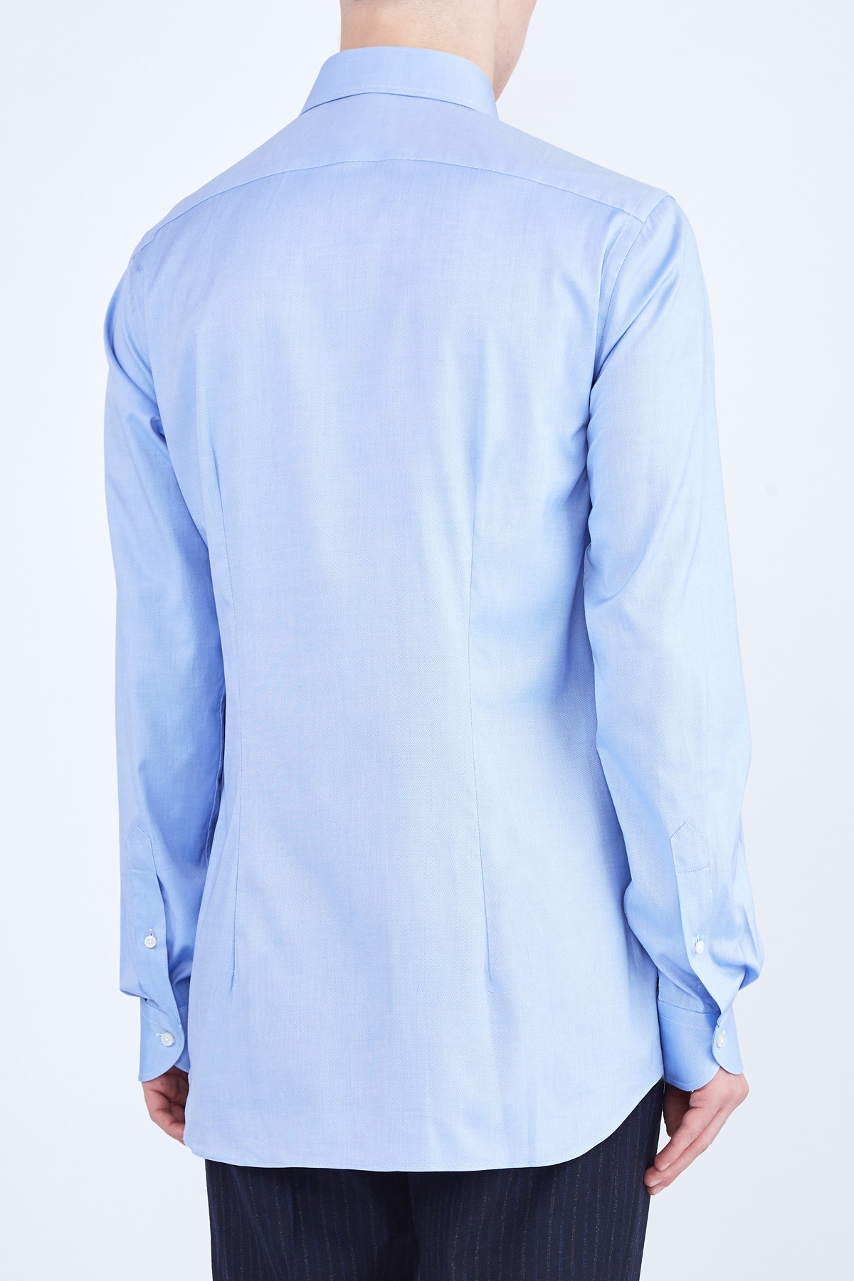 Рубашка свободного кроя tailor fit из хлопка с микротекстурой XACUS, цвет голубой, размер 48 - фото 4